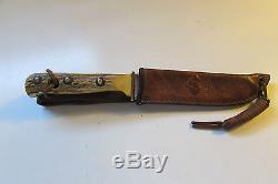Vintage PUMA Hunter's Friend 6398 Stag Hunting Knife & Sheath German Germany