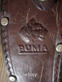 Vintage PUMA SKINNER 6393 Stag Handle HUNTING KNIFE With Leather Scabbard
