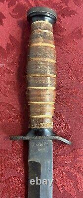 Vintage Parker Brothers Combat Spear Point Knife M8 A1 Scabbard