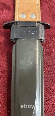 Vintage Parker Brothers Combat Spear Point Knife M8 A1 Scabbard