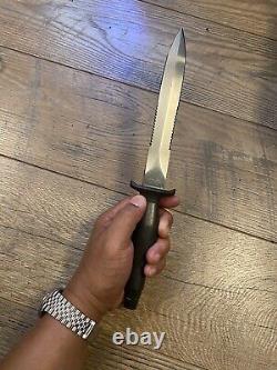 Vintage Parker Brothers Japan Mark II Combat Fixed Blade Knife & Leather Sheath