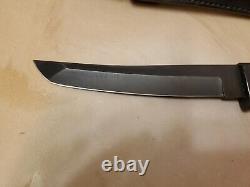 Vintage Parker CUT. CO Tanto 6 Fixed Blade Knife Japan w Leather Sheath