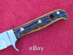 Vintage Pre-1964 Puma White Hunter 6377 STAG Fixed Blade Hunting Knife