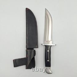 Vintage Pre-1986 Buck USA 124 Frontiersman Fixed Blade Hunting Knife with Sheath