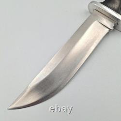 Vintage Pre-1986 Buck USA 124 Frontiersman Fixed Blade Hunting Knife with Sheath