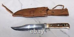 Vintage Puma Bowie 6396 Fixed Blade Knife with Sheath Germany Pumaster Steel