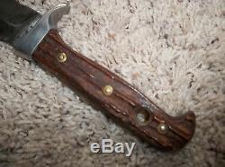 Vintage Puma German Hunting Fish Camp Fighting Survival Knife with Leather Sheath