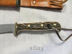 Vintage Puma Hunter's Friend 6398 Stag Hunting Knife German Leather Sheath