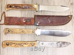 Vintage Puma Hunters Pal Hunting Knives Lot of 3 Dated 1966,67,68 German Stag