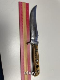 Vintage Puma Skinner 6393 Stag Handle Hunting Knife 1960S Good Used Condition
