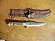 Vintage Puma Skinner 6393 Stag Handle Hunting Knife With Leather Scabbard