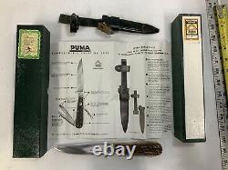 Vintage Puma Werk Game Keepers Knife 3591 Sheath And Box Antler UsedToolShopCom