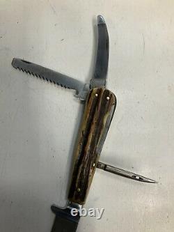 Vintage Puma Werk Game Keepers Knife 3591 Sheath And Box Antler UsedToolShopCom