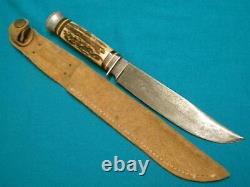 Vintage Pyrco Solingen Germany Stag Big Hunting Skinning Bowie Knife Survival Vg