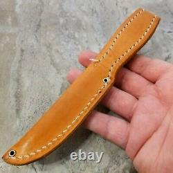 Vintage Queen Steel 74 Hunting Fixed Blade Knife Made In USA With Sheath