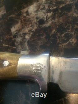 Vintage R. H. RUANA 14B M Stamp Hunting Knife. Orig. Sheath