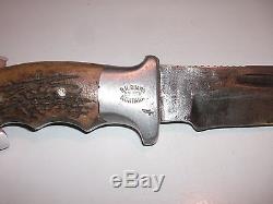 Vintage R. H. RUANA Bonner MT Hunting Knife Little Knife Stamp WithOriginal Sheath