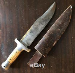 Vintage R. H. RUANA Bowie Knife 35B Butt Stamped