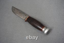 Vintage RARE KA-BAR Fixed Blade Hunting/Fighting Knife Leather Handle & Sheath