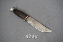 Vintage RARE KA-BAR Fixed Blade Hunting/Fighting Knife Leather Handle & Sheath