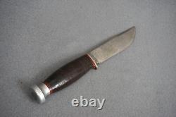 Vintage RARE KA-BAR Fixed Blade Hunting/Fighting Knife Leather Handle & Sheath