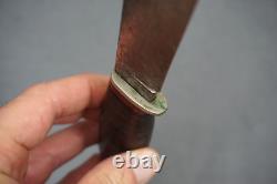 Vintage RARE KA-BAR Fixed Blade Hunting/Fighting Knife Leather Handle & Sheath