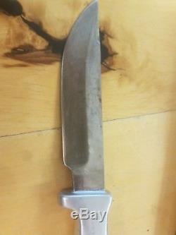 Vintage RH RUANA Stag Hunting Knife & Sheath