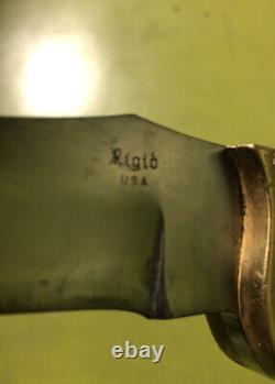 Vintage RIGID Fixed Blade Hunting Knife-9'' Overall