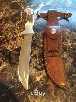 Vintage RUANA 21A M 6-1/8 STICKER Hunting Knife/Sheath