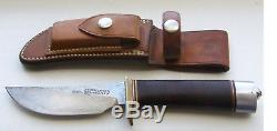 Vintage Randall Hunting Knife Leather Grip With Sheath & Stone Estate Sale