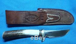 Vintage Randall Made # 21 Little Game Stag Bone Handle Hunting Knife Excellent