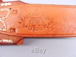 Vintage Randall Made Hunting Knife Leather Sheath Sharpening Stone