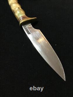 Vintage Randall knife with Sheath Early Pinned Stag Finger Grooves