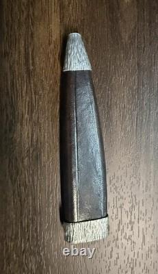 Vintage Rare Holz-Leute Munich Stag Handle Full Dress Knife With Org. Sheath