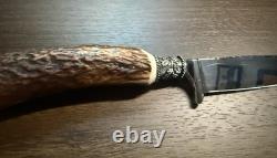 Vintage Rare Holz-Leute Munich Stag Handle Full Dress Knife With Org. Sheath