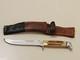 Vintage Rare Knife with Sheath CASE XX USA M5F Stag Handle Fixed Blade Hunting
