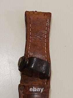 Vintage Rare Knife with Sheath CASE XX USA M5F Stag Handle Fixed Blade Hunting