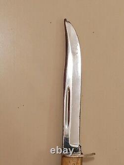 Vintage Rare Knife with Sheath CASE XX USA M5F Stag Handle Fixed Blade Hunting