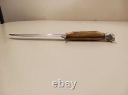 Vintage Rare Knife with Sheath CASE XX USA M5F Stag Handle Fixed Blade Hunting