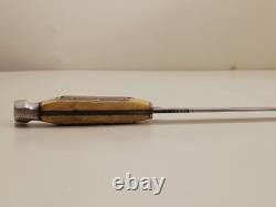 Vintage Rare Knife with Sheath CASE XX USA M5F Stag Handle Fixed Blade Hunting