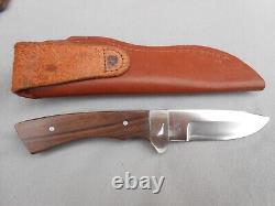 Vintage Rare Rigid USA Drop Point Skinning Hunting Knife With Tube Sheath