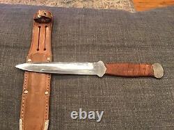 Vintage Rare Romo Throwing Fighting Knife Solingen Germany Leather Sheath 10