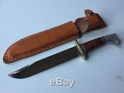 Vintage Rare Western L46-8 12 Bowie Hunting Knife with Original Sheath
