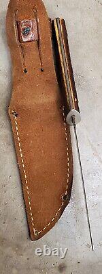 Vintage Remington Dupont RH 4 Fixed Blade Hunting Knife (Rare w Guard) & Sheath