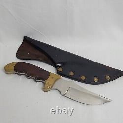 Vintage Rigid R8 Caribou Fixed Blade Knife in Sheath Great Collectible