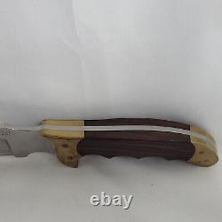 Vintage Rigid R8 Caribou Fixed Blade Knife in Sheath Great Collectible