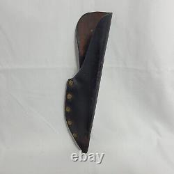 Vintage Rigid R8 Caribou Fixed Blade Knife in Sheath Great Collectible