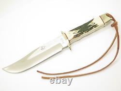 Vintage Rigid RG46 Tak Fukuta Seki Japan Stag Fixed Bowie Hunting Knife (Lot 6)