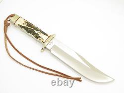 Vintage Rigid RG46 Tak Fukuta Seki Japan Stag Fixed Bowie Hunting Knife (Lot 6)