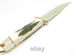 Vintage Rigid RG46 Tak Fukuta Seki Japan Stag Fixed Bowie Hunting Knife (Lot 6)